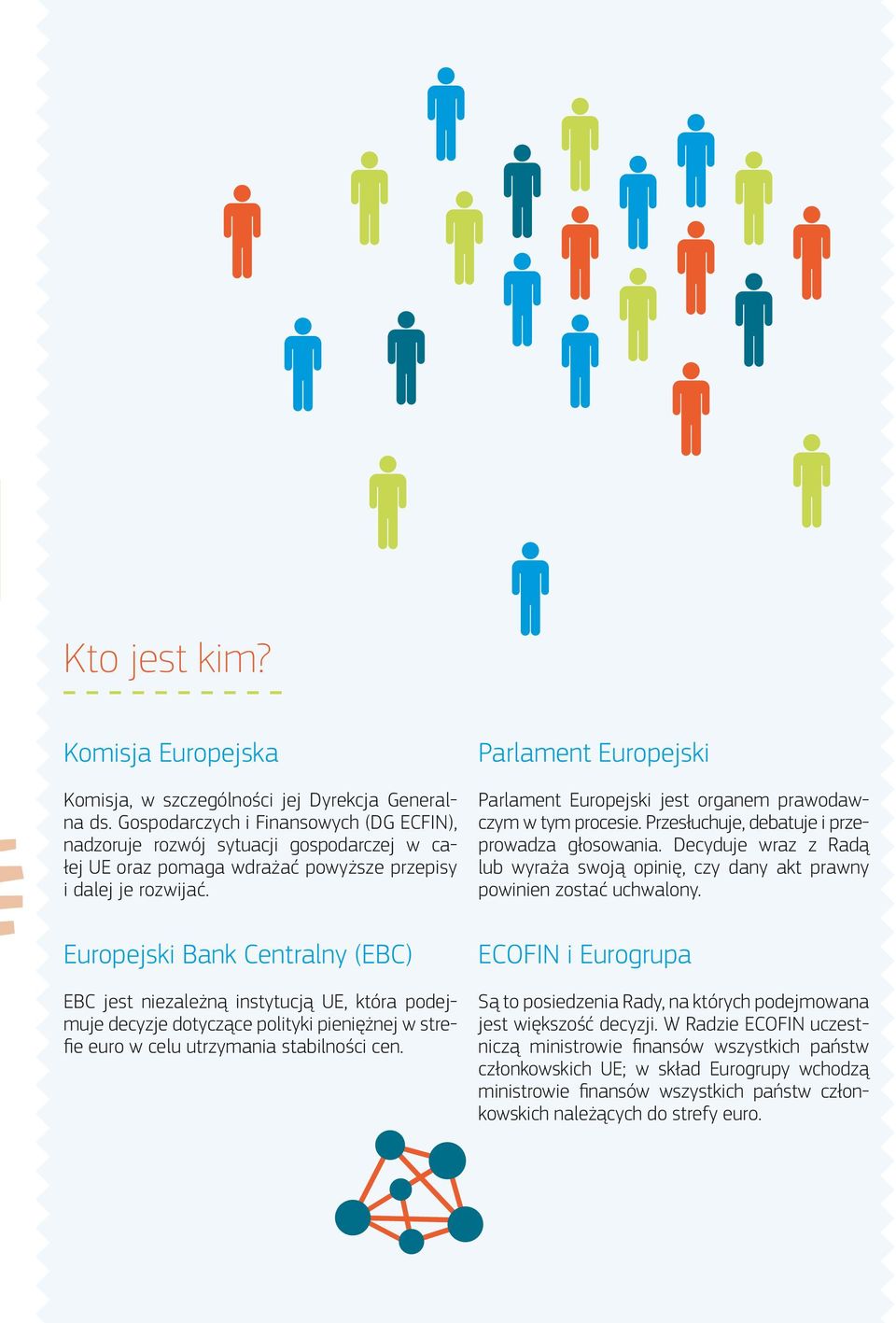 Europejski Bank Centralny (EBC) EBC jest niezależną instytucją UE, która podejmuje decyzje dotyczące polityki pieniężnej w strefie euro w celu utrzymania stabilności cen.