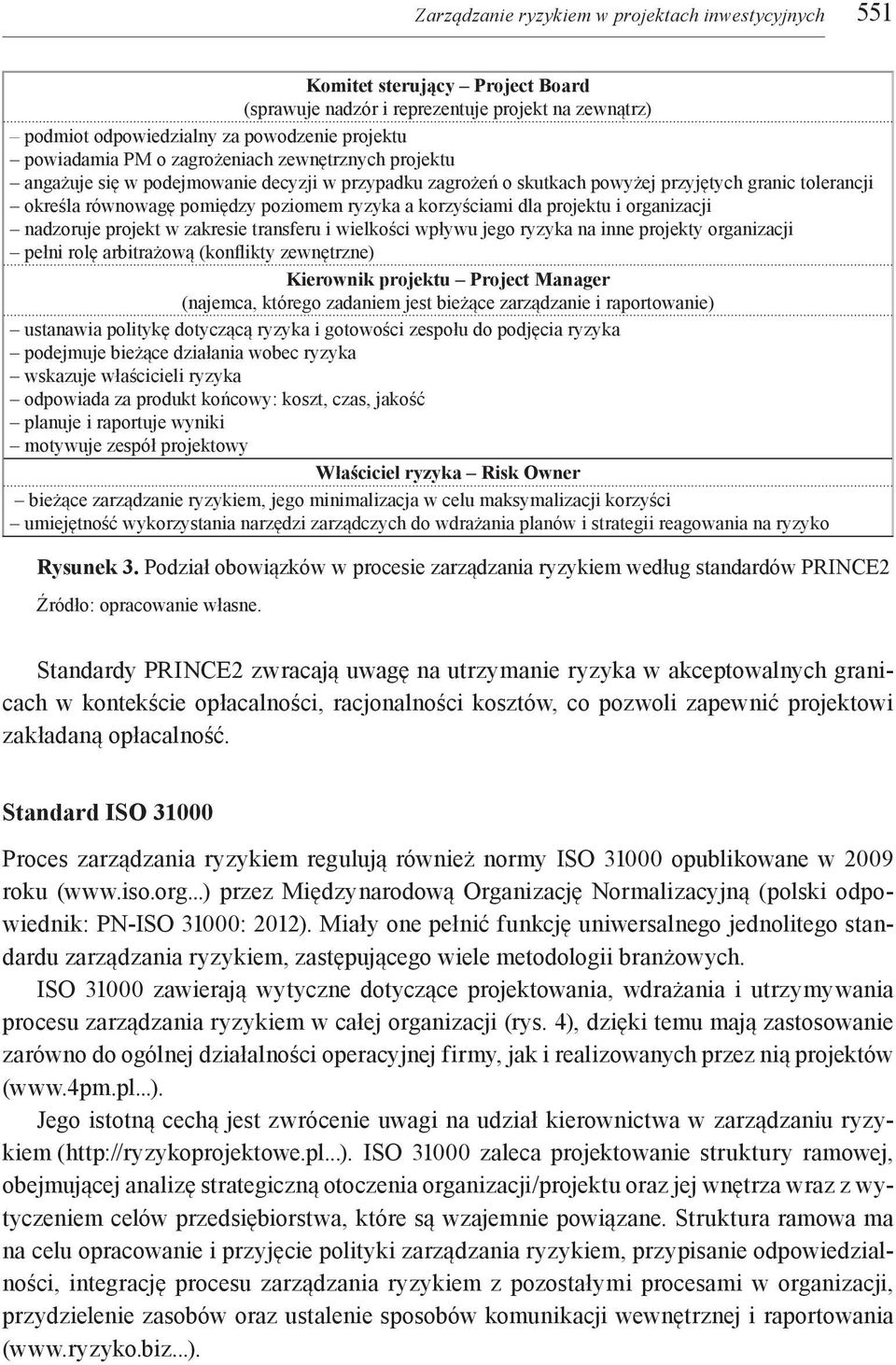 dla projektu i organizacji nadzoruje projekt w zakresie transferu i wielkości wpływu jego ryzyka na inne projekty organizacji pełni rolę arbitrażową (konflikty zewnętrzne) Kierownik projektu Project