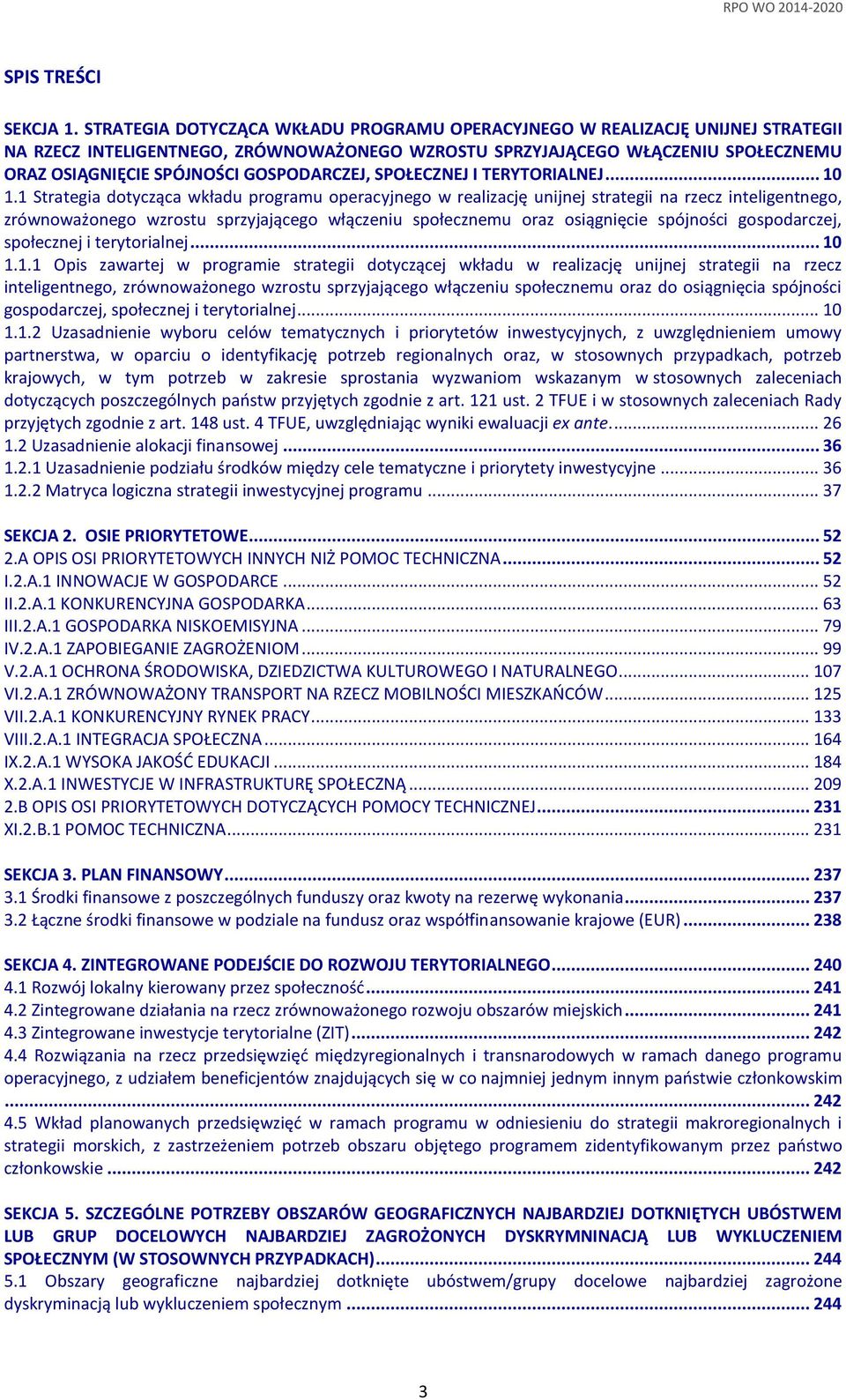 GOSPODARCZEJ, SPOŁECZNEJ I TERYTORIALNEJ... 10 1.