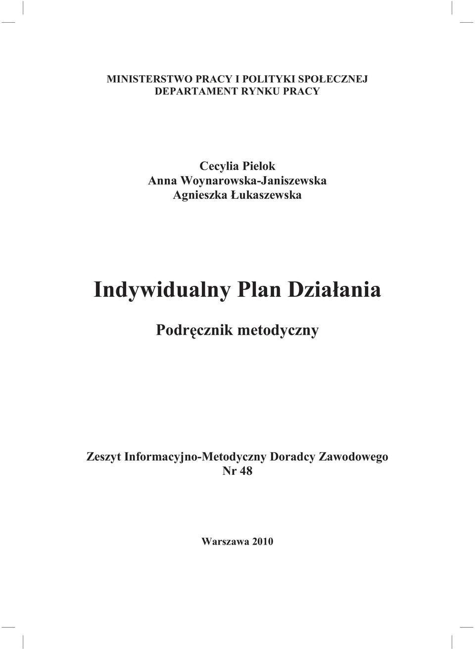 ukaszewska Indywidualny Plan Dzia ania Podr cznik metodyczny