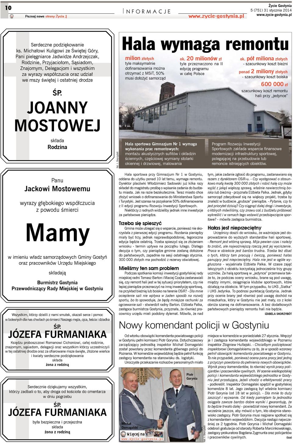 ostatniej drodze ŚP. JOANNY MOSTOWEJ składa Rodzina fot. I.