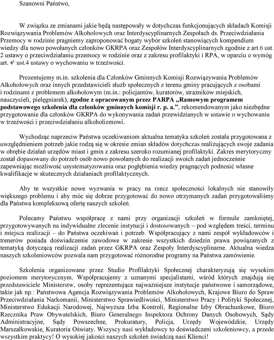 6 ust. 2 ustawy o przeciwdziałaniu przemocy w rodzini