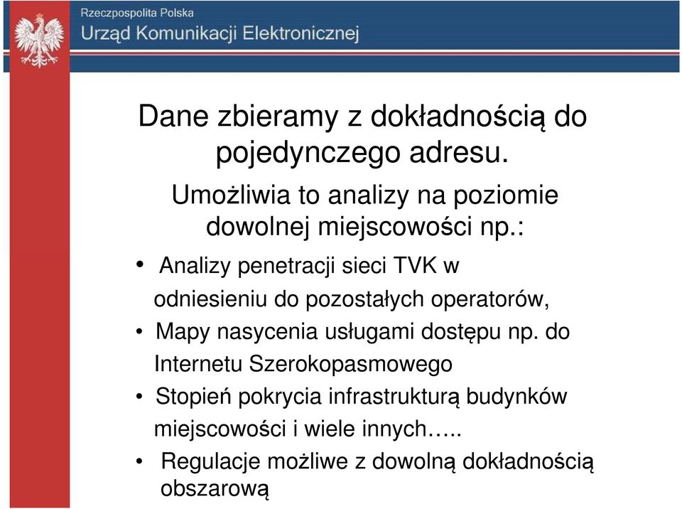 : Analizy penetracji sieci TVK w odniesieniu do pozostałych operatorów, Mapy nasycenia