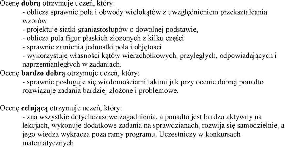 odpowiadających i naprzemianległych w zadaniach.