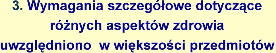 aspektów zdrowia