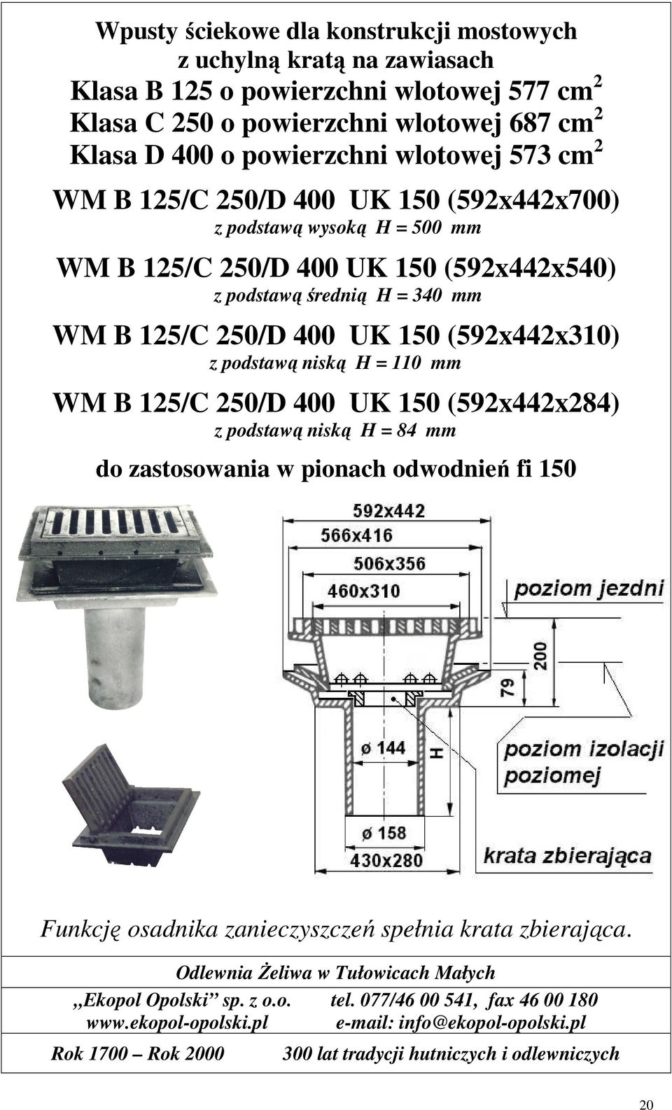 250/D 400 UK 150 (592x442x540) WM B 125/C 250/D 400 UK 150 (592x442x310) WM B 125/C 250/D 400 UK 150