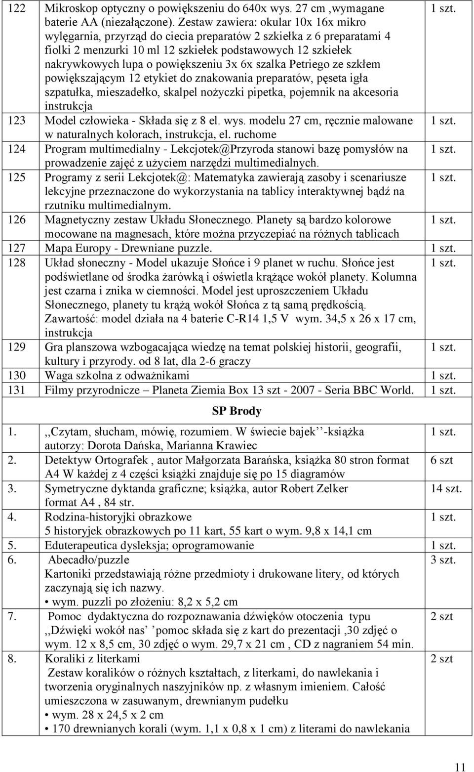 powiększeniu 3x 6x szalka Petriego ze szkłem powiększającym 12 etykiet do znakowania preparatów, pęseta igła szpatułka, mieszadełko, skalpel nożyczki pipetka, pojemnik na akcesoria instrukcja 123