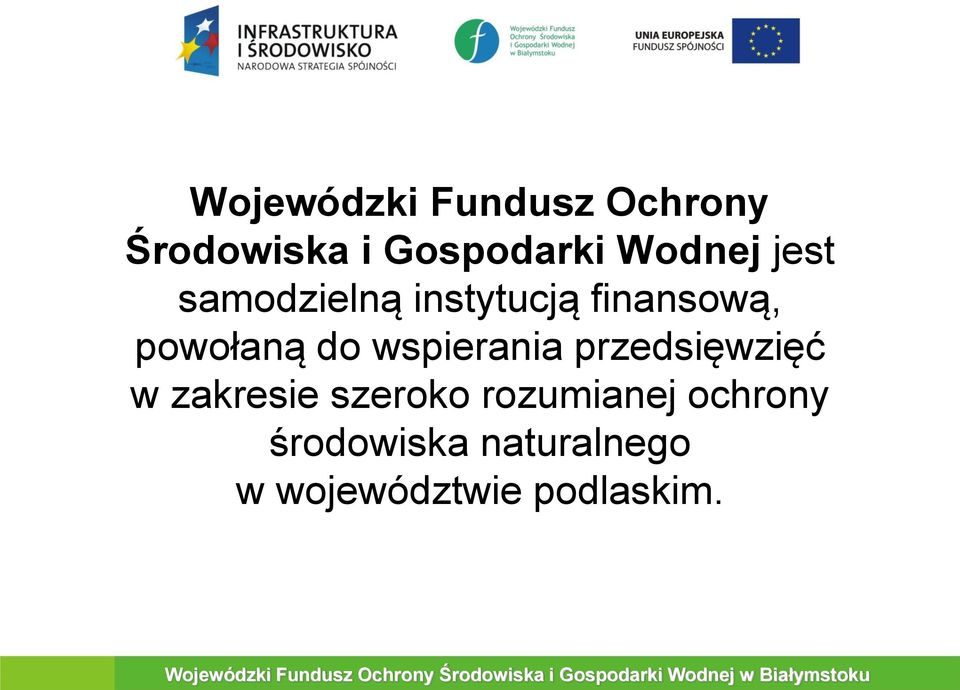 do wspierania przedsięwzięć w zakresie szeroko