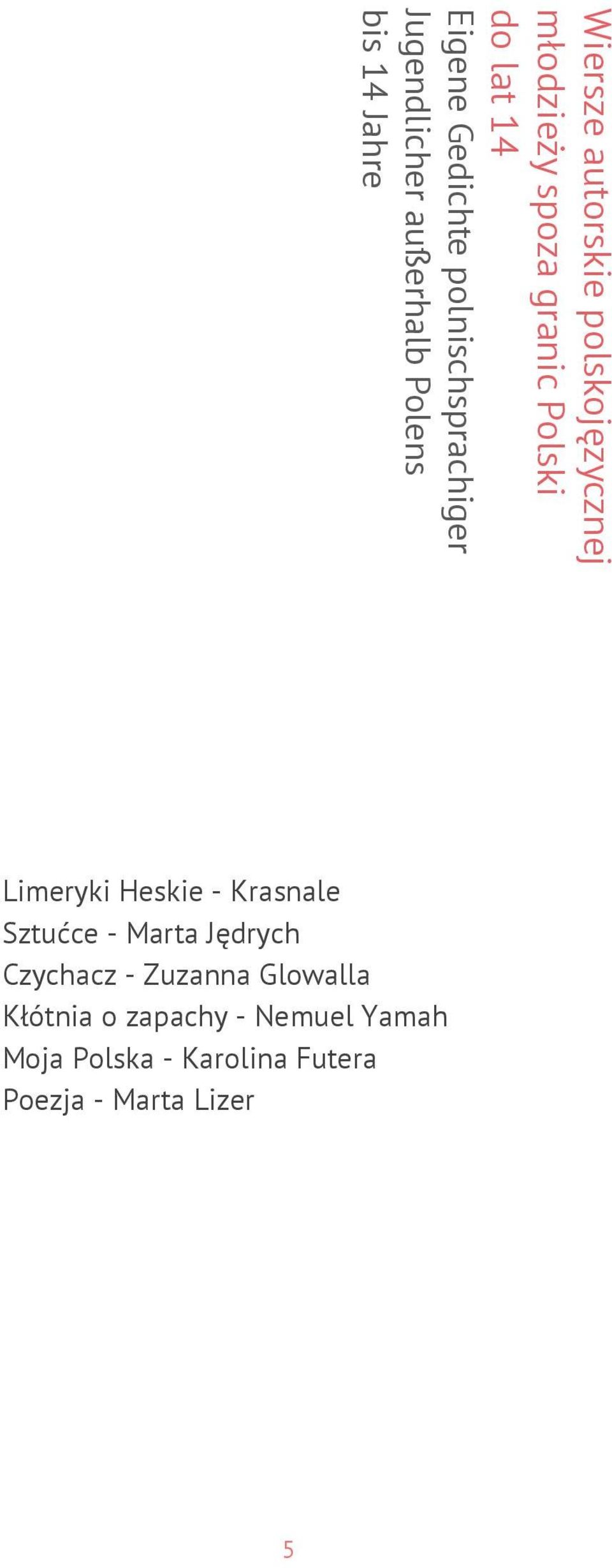 Limeryki Heskie - Krasnale Sztućce - Marta Jędrych Czychacz - Zuzanna Glowalla