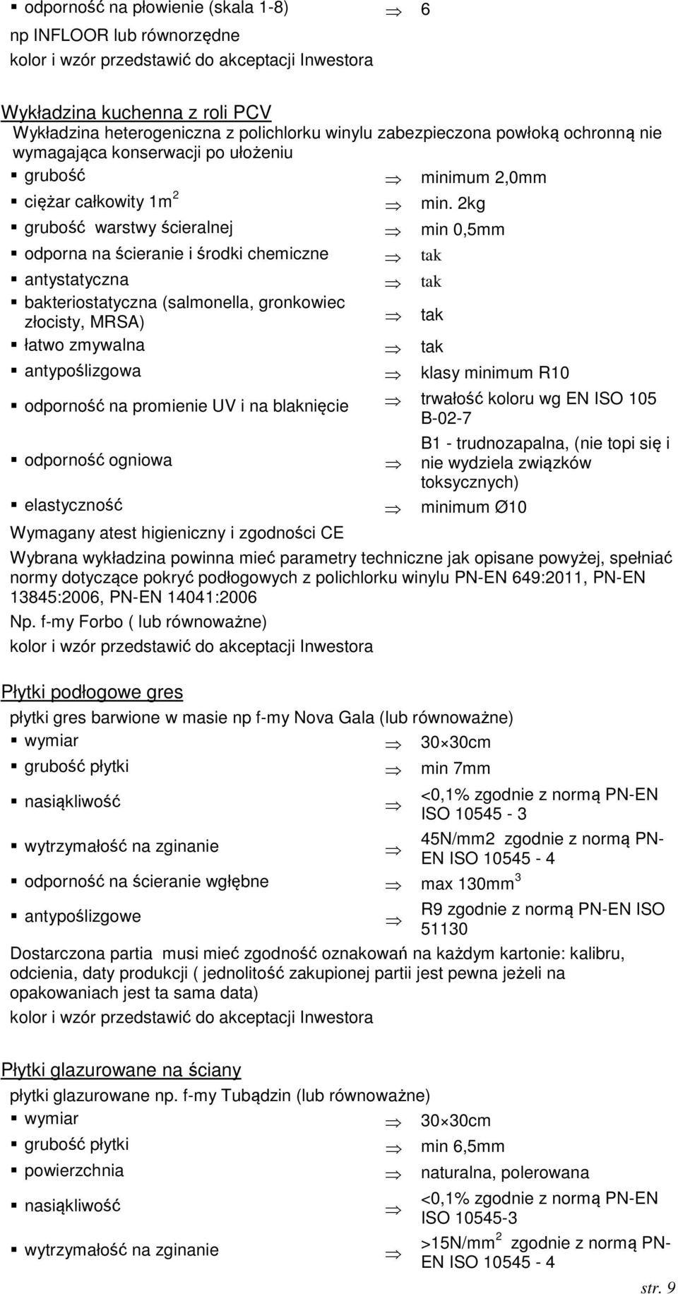 2kg grubość warstwy ścieralnej min 0,5mm odporna na ścieranie i środki chemiczne tak antystatyczna tak bakteriostatyczna (salmonella, gronkowiec złocisty, MRSA) tak łatwo zmywalna tak antypoślizgowa