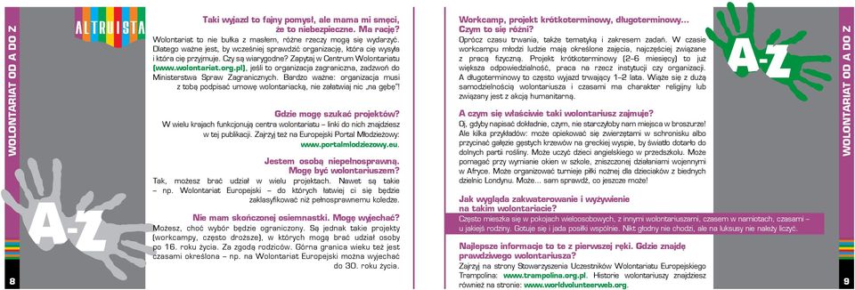 Bardzo ważne: organizacja musi z tobą podpisać umowę wolontariacką, nie załatwiaj nic na gębę! Gdzie mogę szukać projektów?