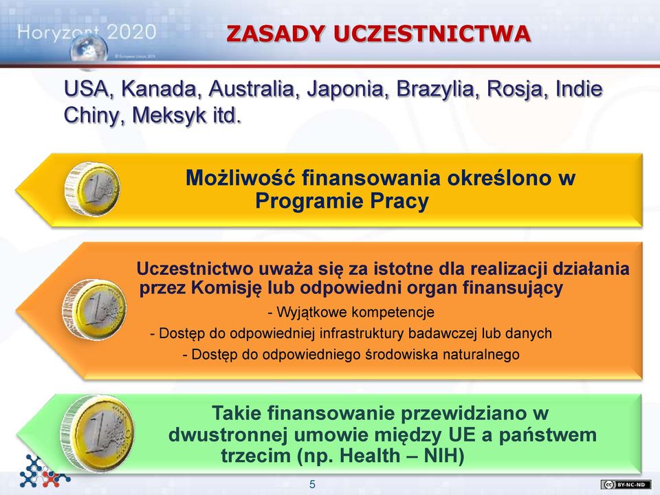 Komisję lub odpowiedni organ finansujący - Wyjątkowe kompetencje - Dostęp do odpowiedniej infrastruktury badawczej lub