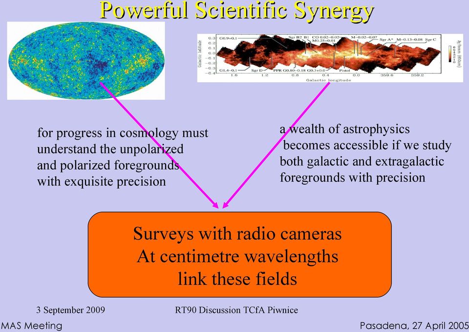 galactic and extragalactic foregrounds with precision Surveys with radio cameras At centimetre