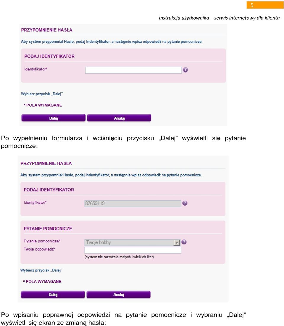 Po wpisaniu poprawnej odpowiedzi na pytanie