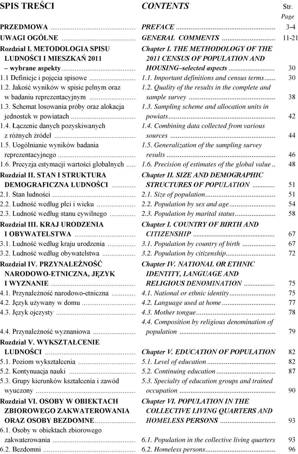 .. 1.2. Quality of the results in the complete and sample survey... 38 1.3. Schemat losowania próby oraz alokacja jednostek w powiatach... 1.3. Sampling scheme and allocation units in powiats... 42 1.