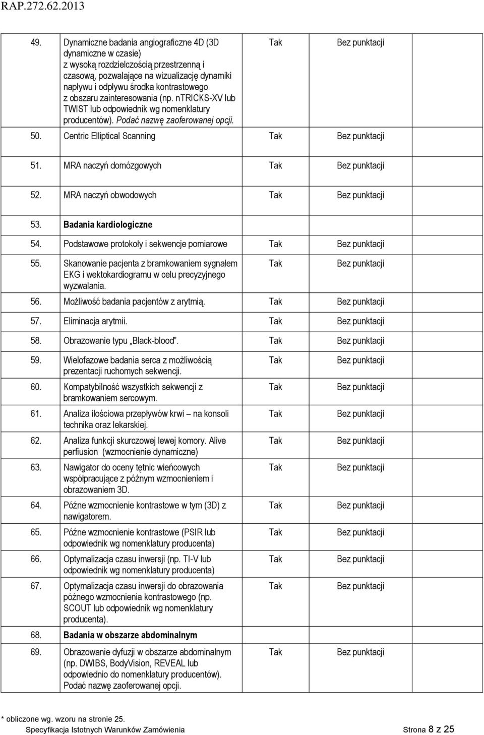 MRA naczyń obwodowych 53. Badania kardiologiczne 54. Podstawowe protokoły i sekwencje pomiarowe 55. Skanowanie pacjenta z bramkowaniem sygnałem EKG i wektokardiogramu w celu precyzyjnego wyzwalania.