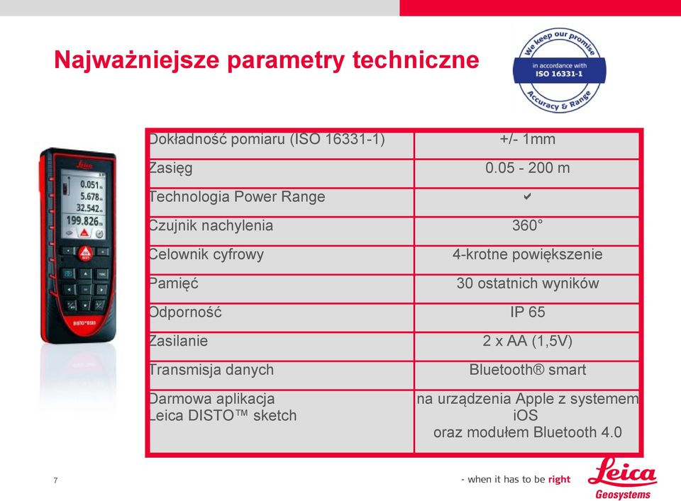 05-200 m 360 Celownik cyfrowy 4-krotne powiększenie Pamięć 30 ostatnich wyników Odporność