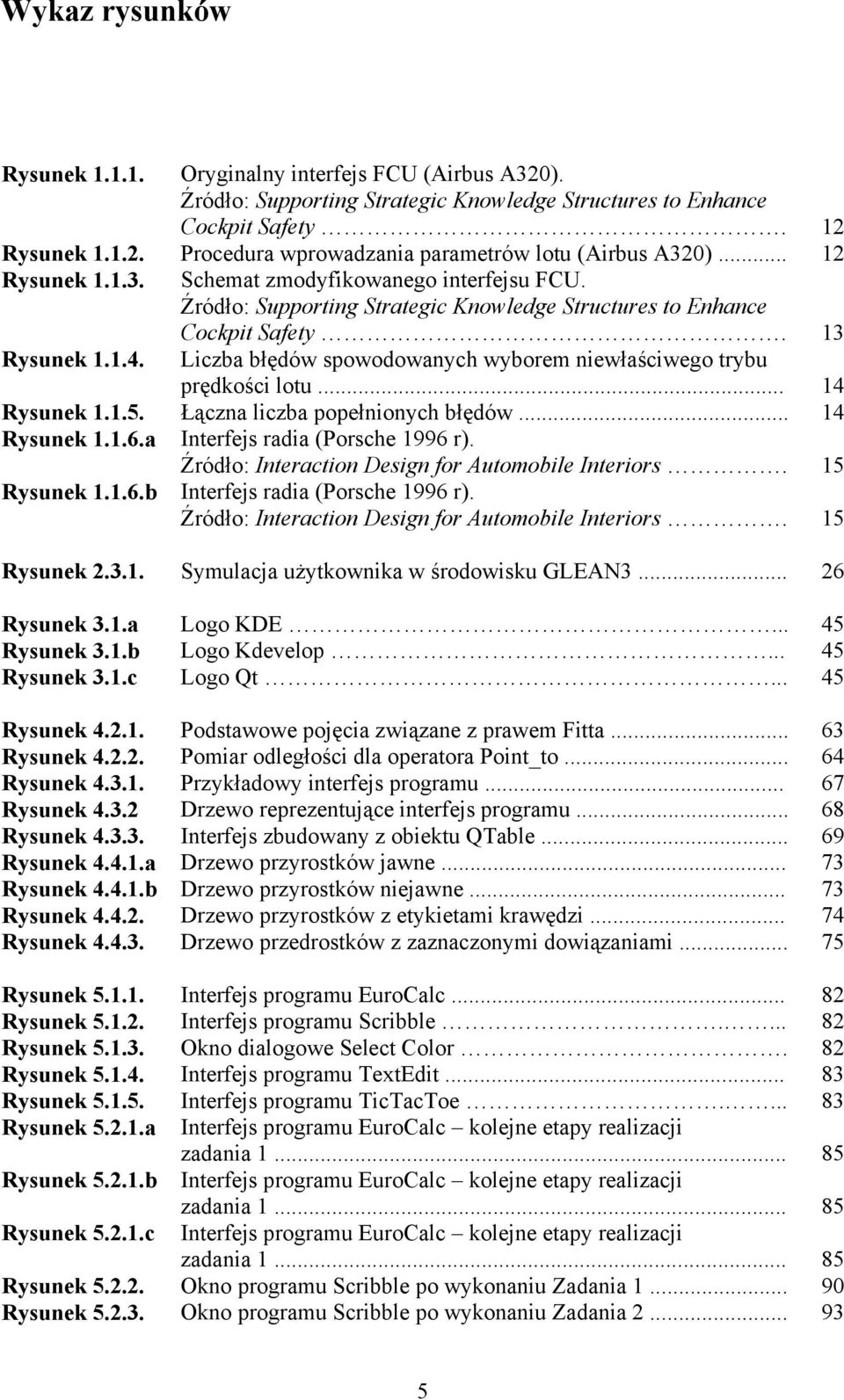 Liczba błędów spowodowanych wyborem niewłaściwego trybu prędkości lotu... 14 Rysunek 1.1.5. Łączna liczba popełnionych błędów... 14 Rysunek 1.1.6.a Interfejs radia (Porsche 1996 r).