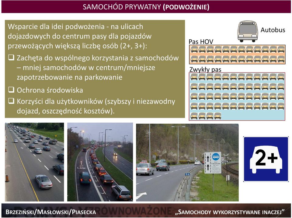 samochodów mniej samochodów w centrum/mniejsze zapotrzebowanie na parkowanie Ochrona środowiska