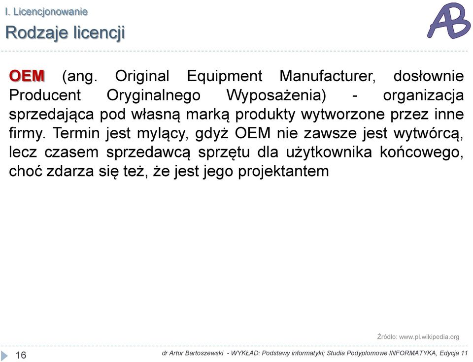 organizacja sprzedająca pod własną marką produkty wytworzone przez inne firmy.