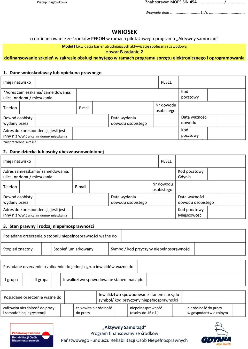 szkoleń w zakresie obsługi nabytego w ramach programu sprzętu elektronicznego i oprogramowania 1.