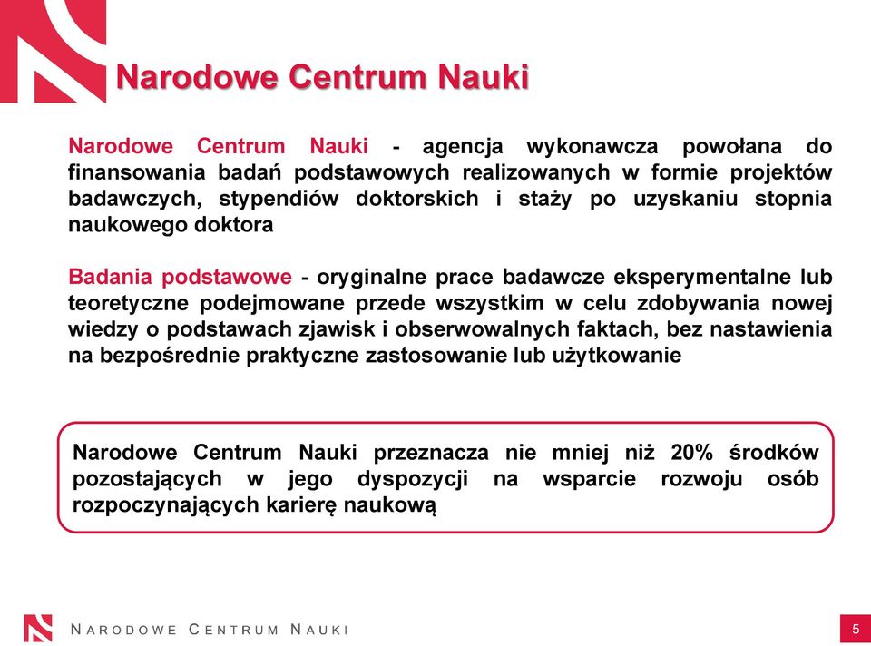 podejmowane przede wszystkim w celu zdobywania nowej wiedzy o podstawach zjawisk i obserwowalnych faktach, bez nastawienia na bezpośrednie praktyczne