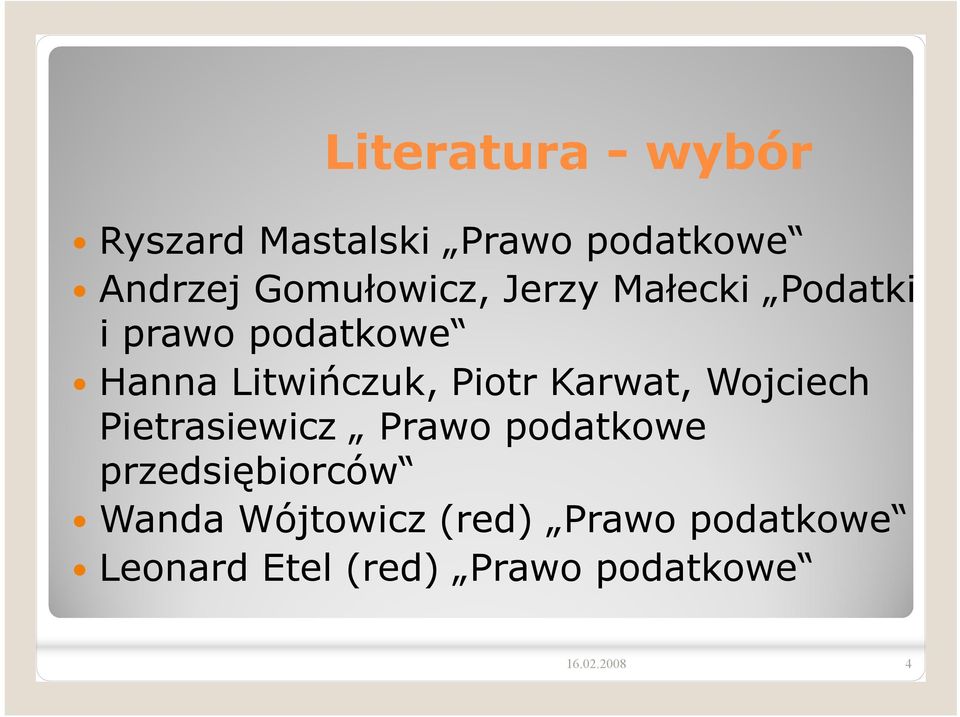 Piotr Karwat, Wojciech Pietrasiewicz Prawo podatkowe przedsiębiorców