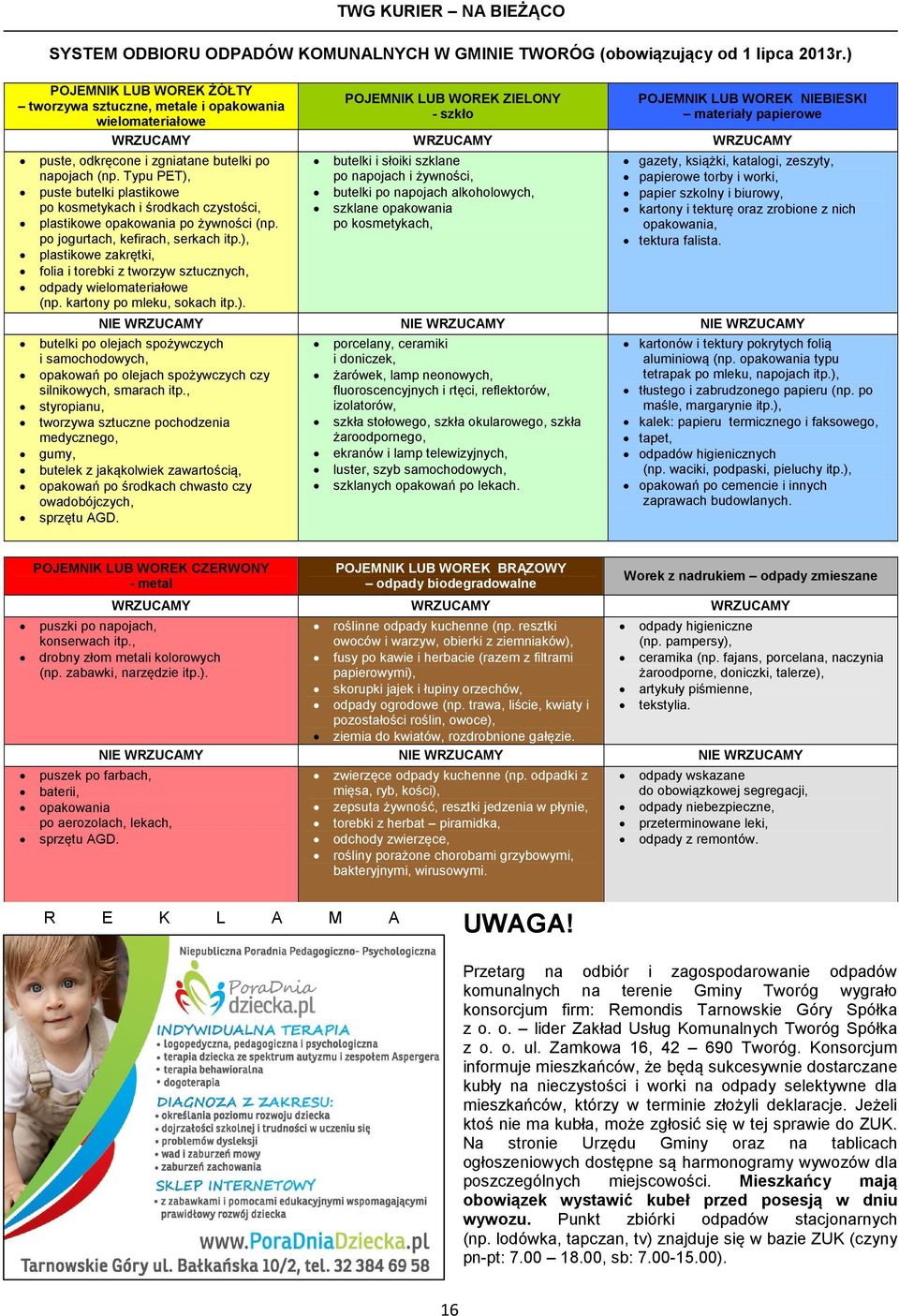 puste, odkręcone i zgniatane butelki po napojach (np. Typu PET), puste butelki plastikowe po kosmetykach i środkach czystości, plastikowe opakowania po żywności (np.