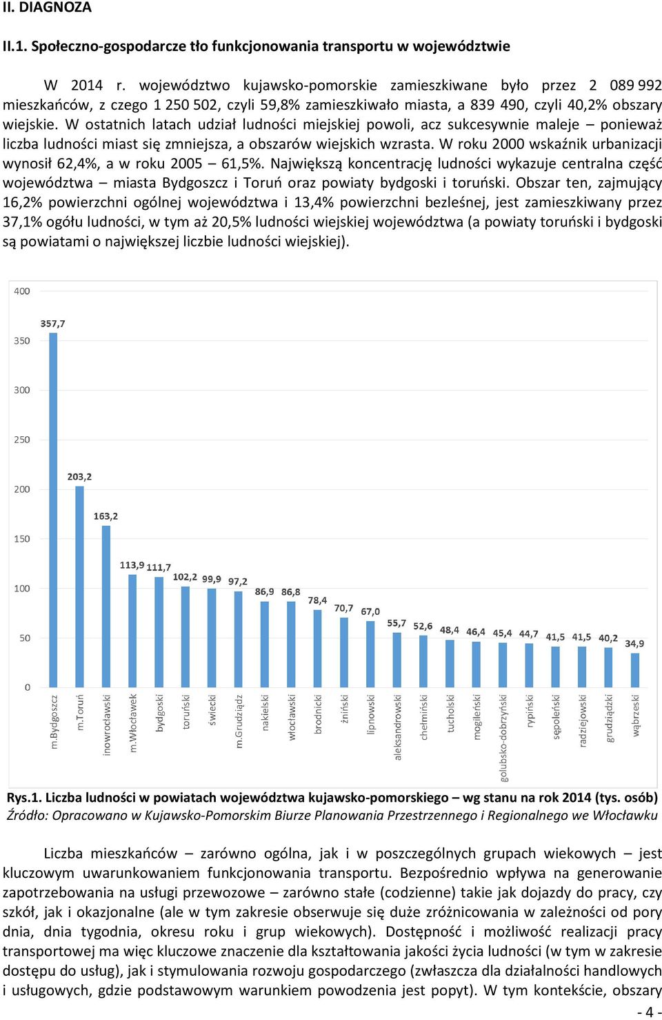 W ostatnich latach udział ludności miejskiej powoli, acz sukcesywnie maleje ponieważ liczba ludności miast się zmniejsza, a obszarów wiejskich wzrasta.