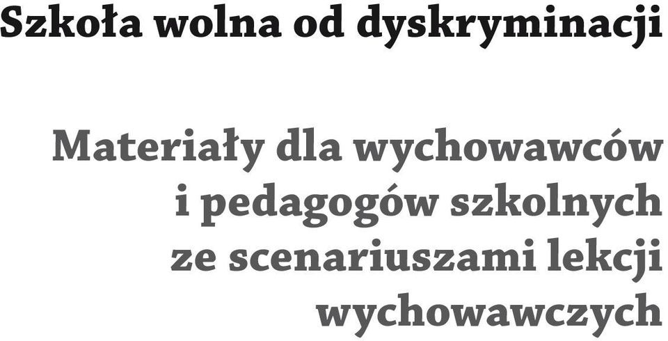 wychowawców i pedagogów