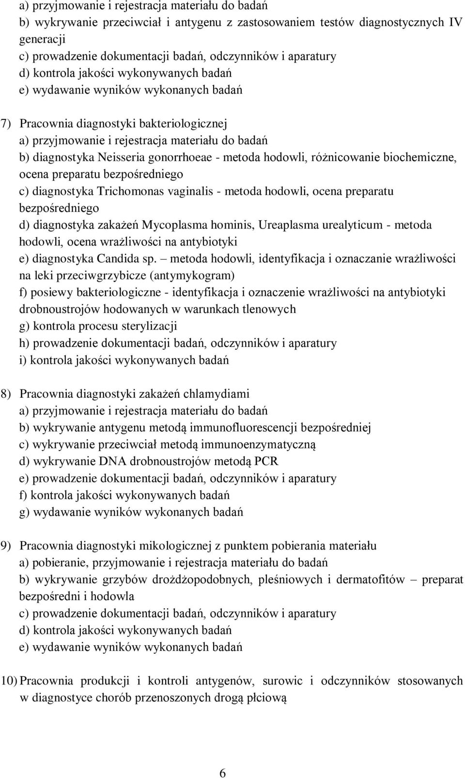 gonorrhoeae - metoda hodowli, różnicowanie biochemiczne, ocena preparatu bezpośredniego c) diagnostyka Trichomonas vaginalis - metoda hodowli, ocena preparatu bezpośredniego d) diagnostyka zakażeń