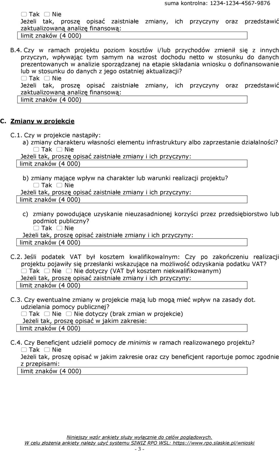 składania wniosku o dofinansowanie lub w stosunku do danych z jego ostatniej aktualizacji?