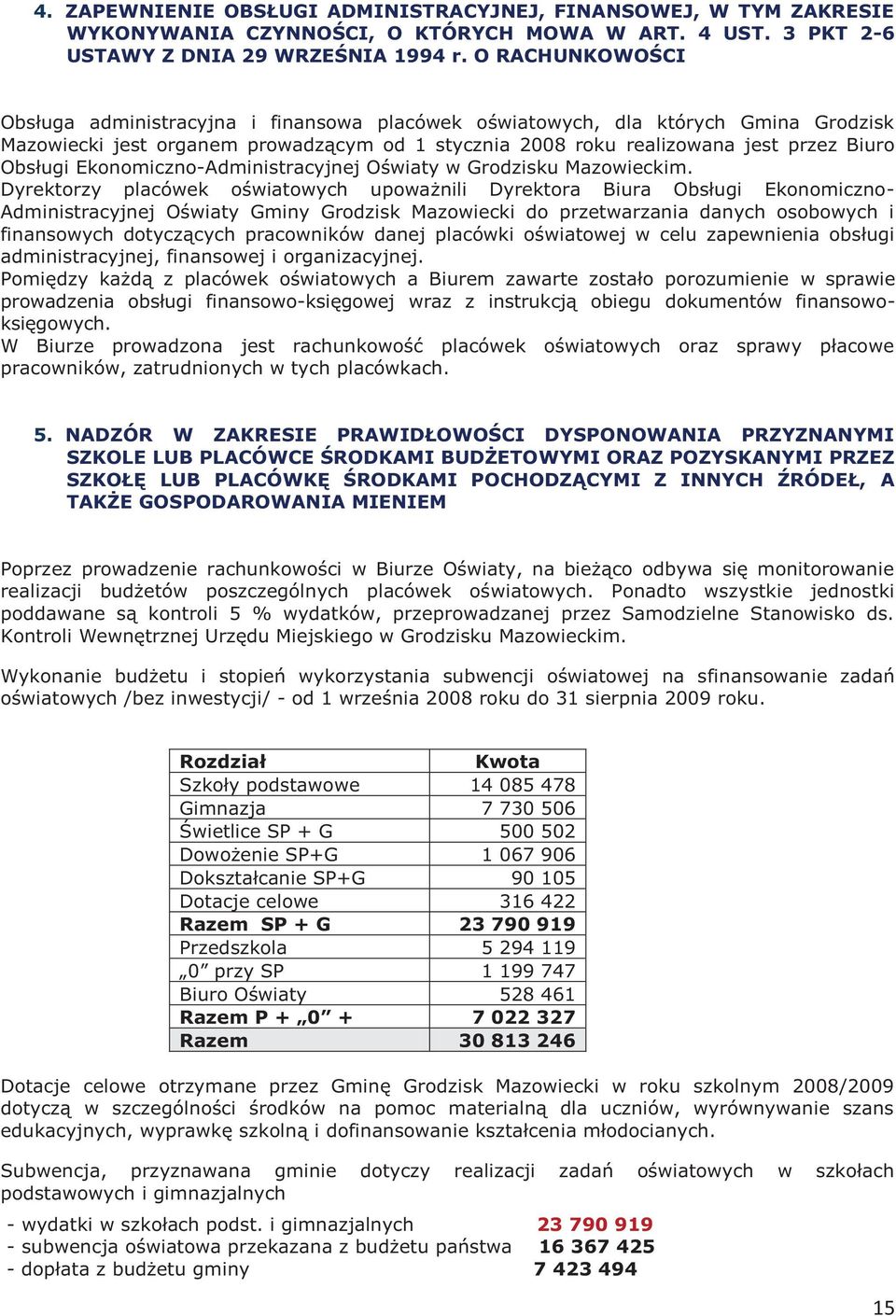 Ekonomiczno-Administracyjnej Oświaty w Grodzisku Mazowieckim.