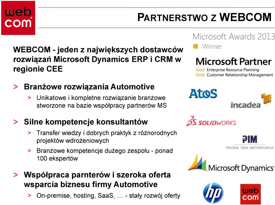 konsultantów > Transfer wiedzy i dobrych praktyk z różnorodnych projektów wdrożeniowych > Branżowe kompetencje dużego zespołu -