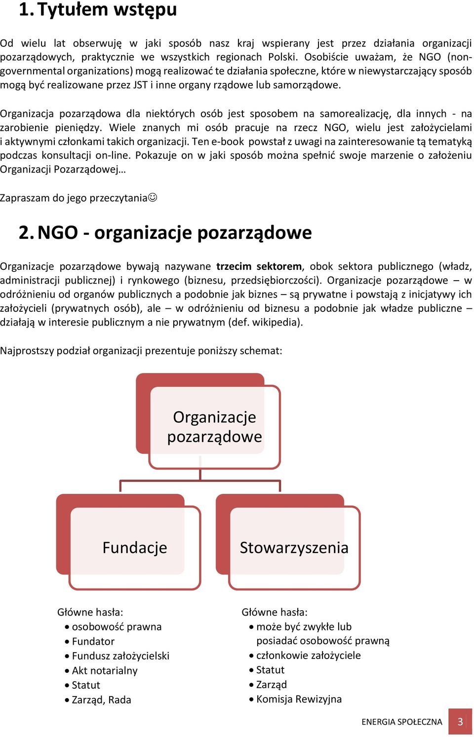 Organizacja pozarządowa dla niektórych osób jest sposobem na samorealizację, dla innych - na zarobienie pieniędzy.