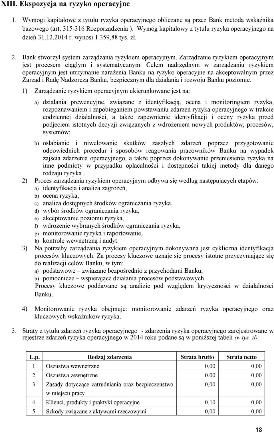 Zarządzanie ryzykiem operacyjnym jest procesem ciągłym i systematycznym.