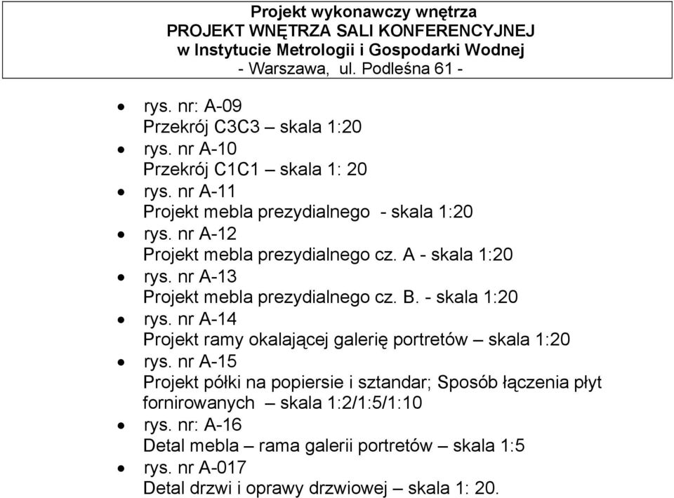 nr A-15 Projekt półki na popiersie i sztandar; Sposób łączenia płyt fornirowanych skala 1:2/1:5/1:10 rys.