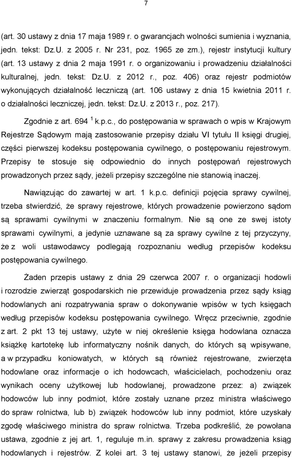 106 ustawy z dnia 15 kwietnia 2011 r. o działalności