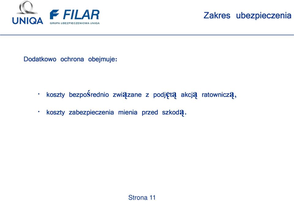 zane z podjętą akcją ratowniczą, koszty