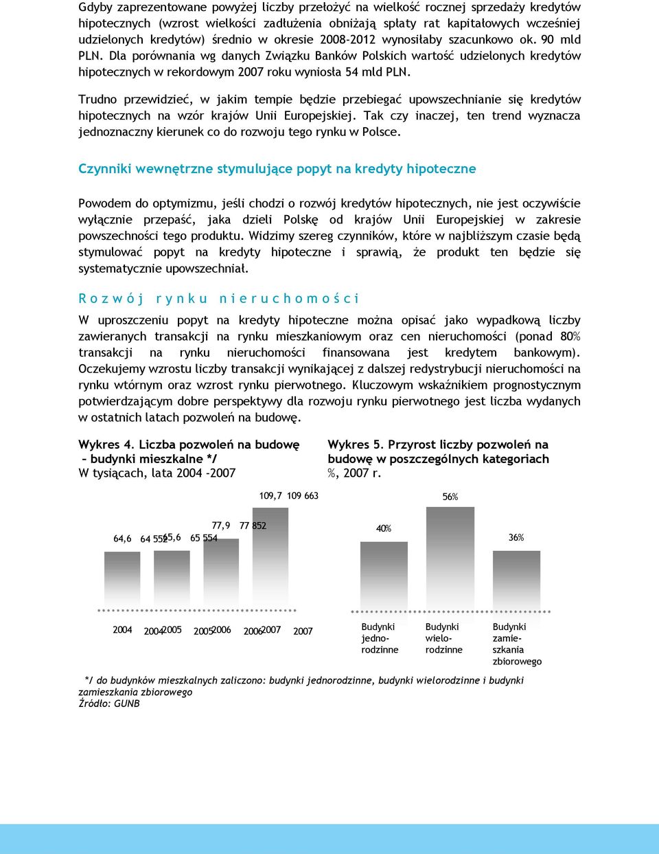 Trudno przewidzieć, w jakim tempie będzie przebiegać upowszechnianie się kredytów hipotecznych na wzór krajów Unii Europejskiej.