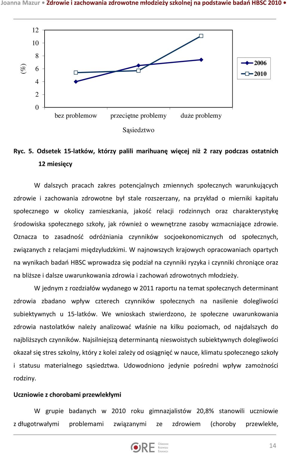 był stale rozszerzany, na przykład o mierniki kapitału społecznego w okolicy zamieszkania, jakość relacji rodzinnych oraz charakterystykę środowiska społecznego szkoły, jak również o wewnętrzne