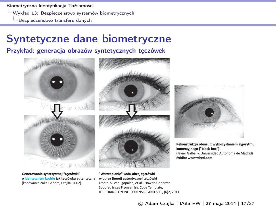 biometryczne Przykład: