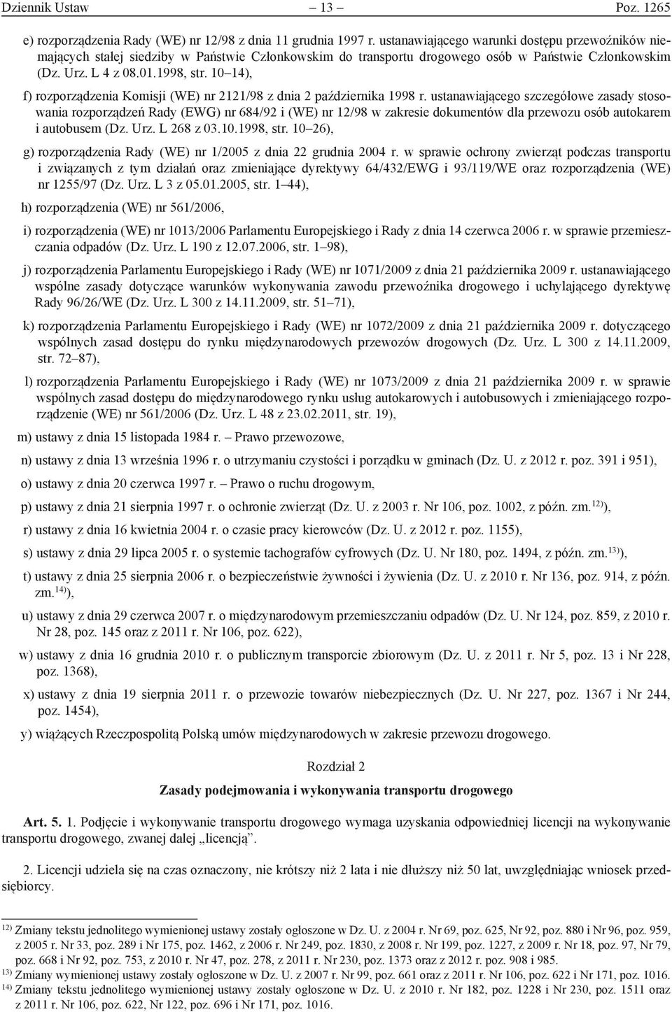 10 14), f) rozporządzenia Komisji (WE) nr 2121/98 z dnia 2 października 1998 r.