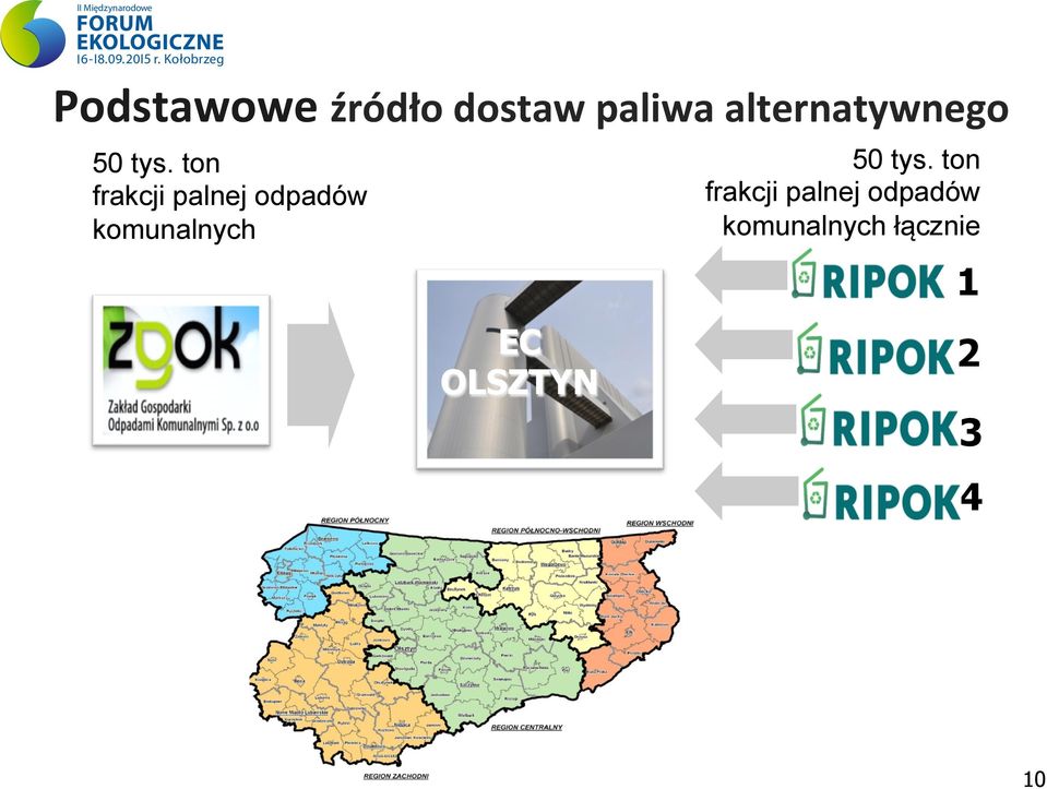 ton frakcji palnej odpadów komunalnych