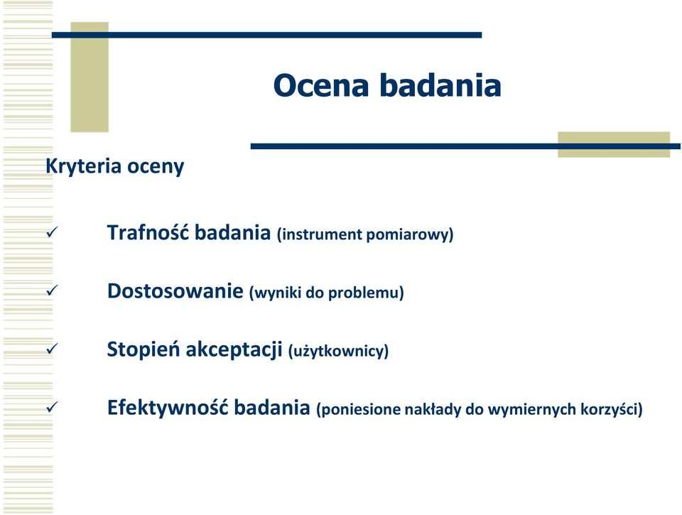 problemu) Stopień akceptacji (użytkownicy)