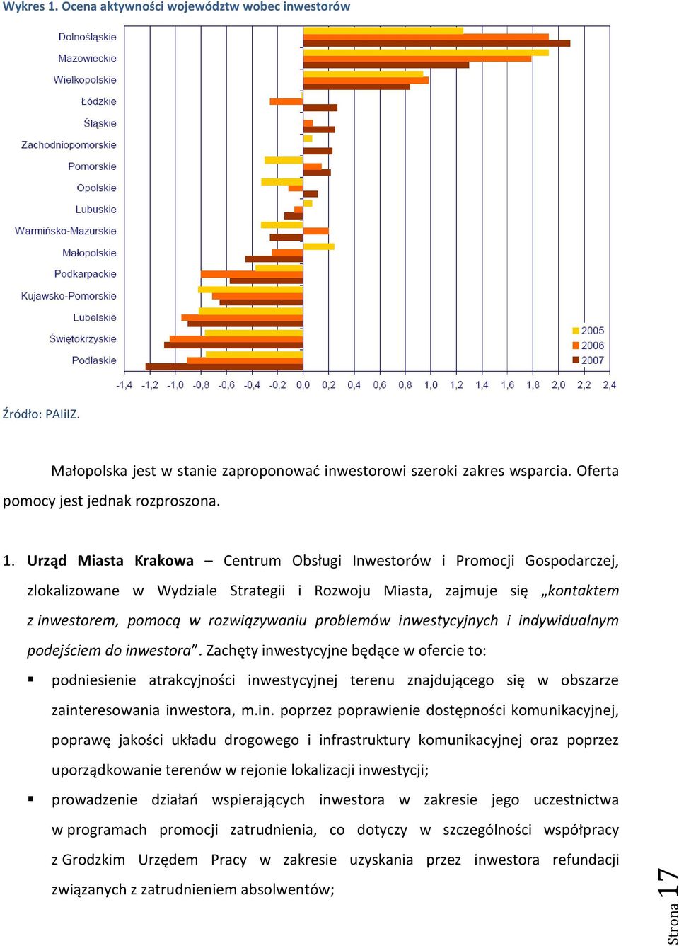 Urząd Miasta Krakowa Centrum Obsługi Inwestorów i Promocji Gospodarczej, zlokalizowane w Wydziale Strategii i Rozwoju Miasta, zajmuje się kontaktem z inwestorem, pomocą w rozwiązywaniu problemów