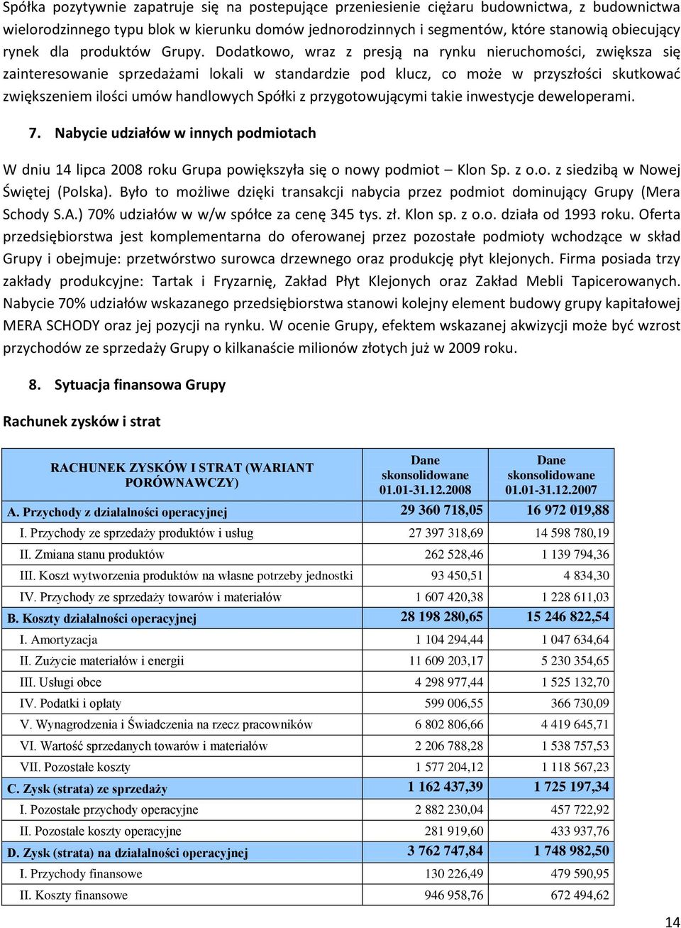 Dodatkowo, wraz z presją na rynku nieruchomości, zwiększa się zainteresowanie sprzedażami lokali w standardzie pod klucz, co może w przyszłości skutkowad zwiększeniem ilości umów handlowych Spółki z