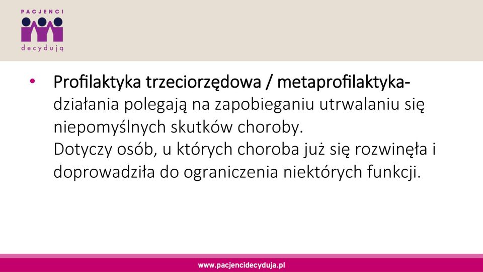 skutków choroby.