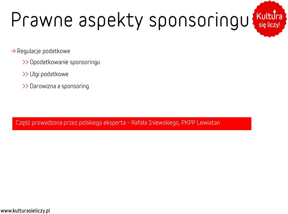 >> Darowizna a sponsoring Część prowadzona przez