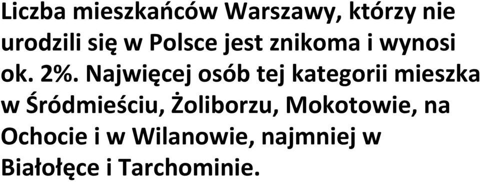 Najwięcej osób tej kategorii mieszka w Śródmieściu,